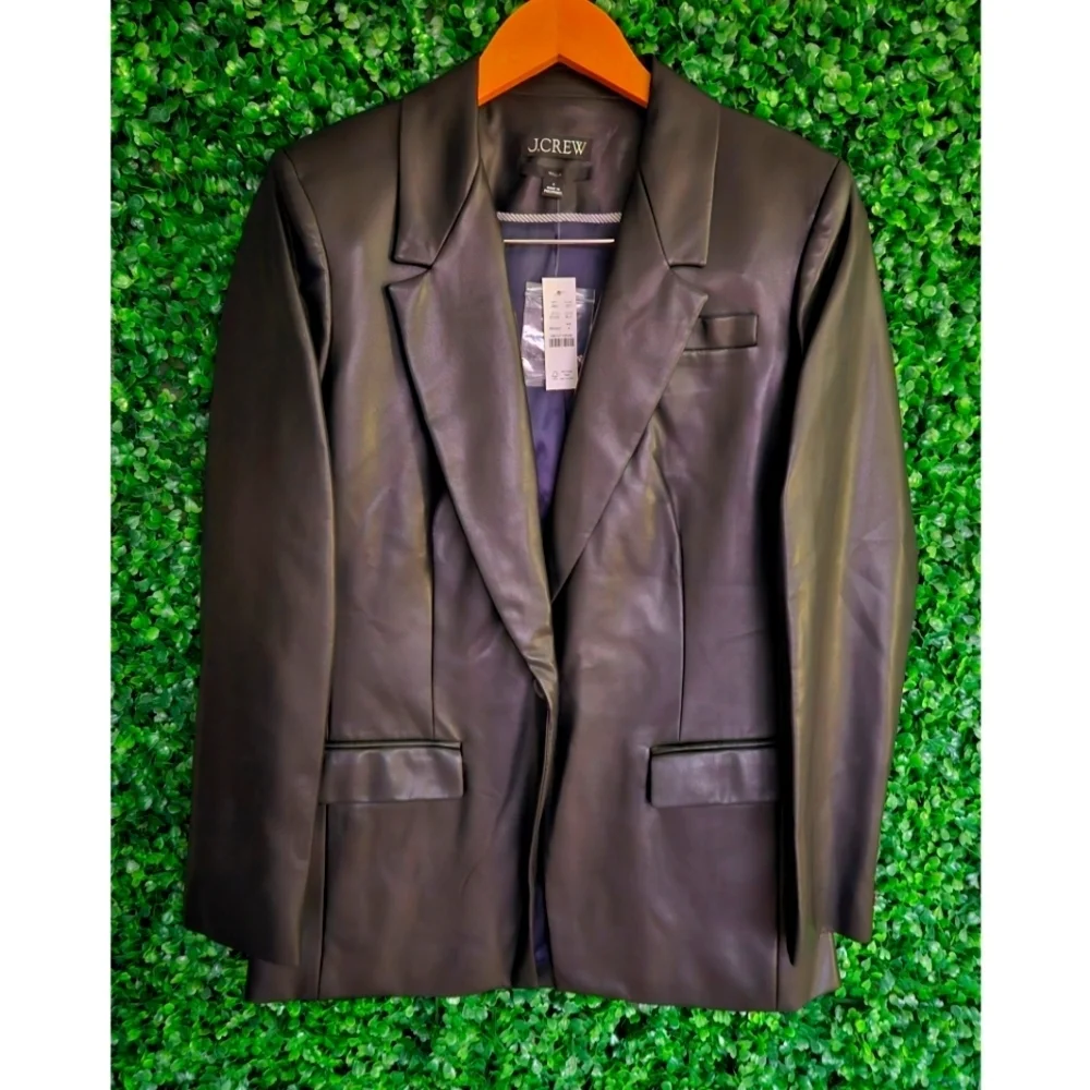 J.Crew Willa blazer in faux leather